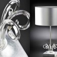 Tomás y Saez, luxury table lamps made of crystal and bronze, with gold and silver, buy in Spain